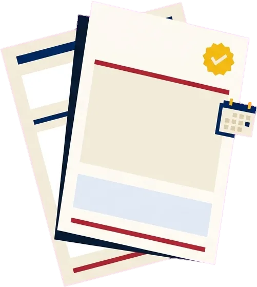 Stack of citizenship test papers